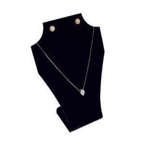 Expositor De Colar E Par De Brincos Em Acrílico Preto
